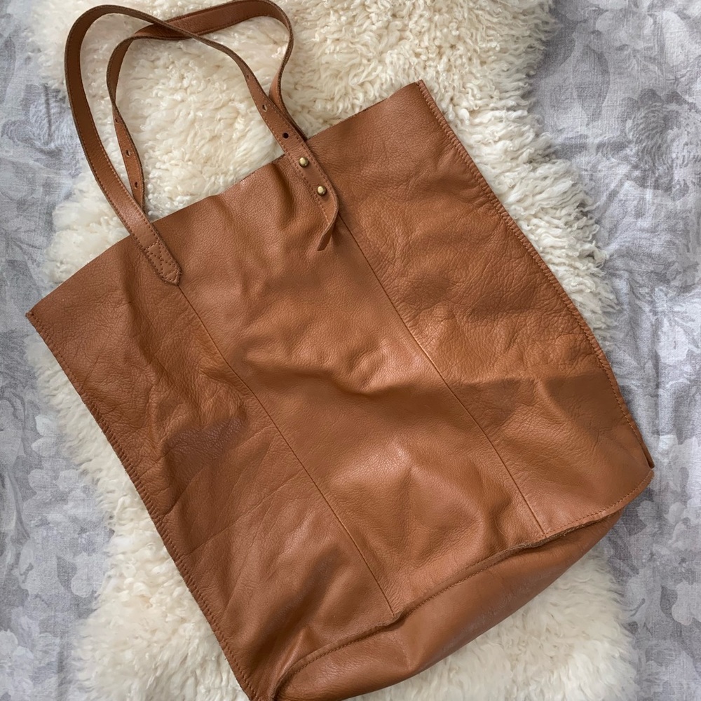 Camel Leather Madewell Tote